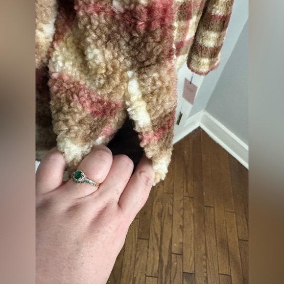 NWT Avec Les Filles Plaid Faux Shearling Trucker Shacket Size Small | Cozy Fall - Picture 11 of 15